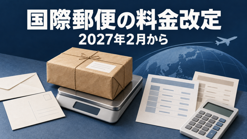 国際郵便の料金改定のイメージ