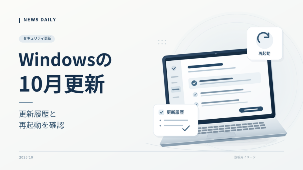 Windowsの10月更新のイメージ